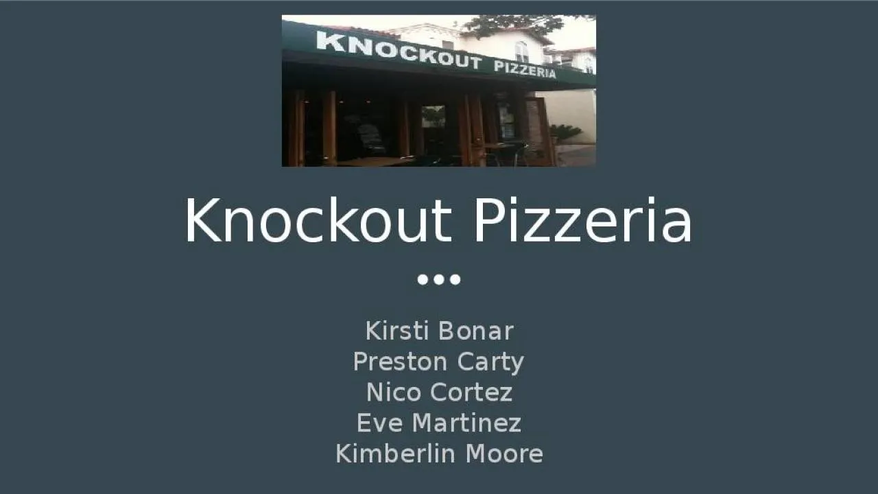 PPT-Knockout Pizzeria Kirsti Bonar