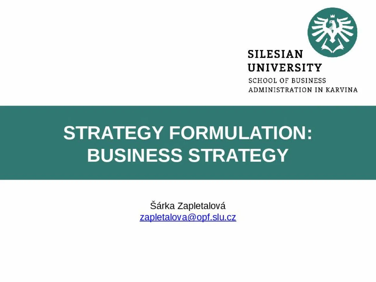 PPT-Strategy Formulation : Business