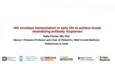 HIV envelope immunization in early life to achieve broad neutralizing antibody responses