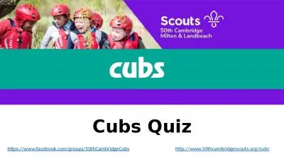 Cubs Quiz https://www.facebook.com/groups/50thCambridgeCubs