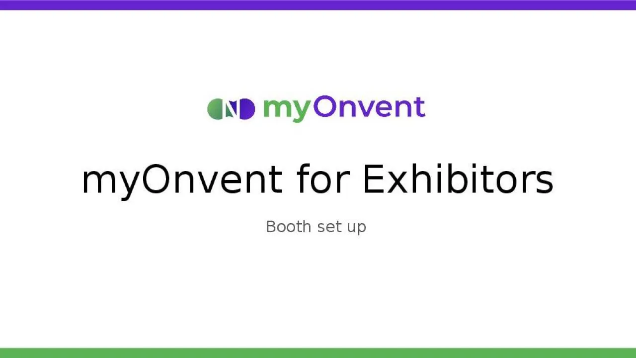 PPT-myOnvent for Exhibitors Booth set up