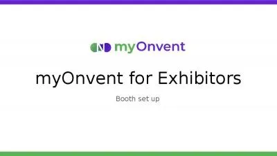 myOnvent for Exhibitors Booth set up