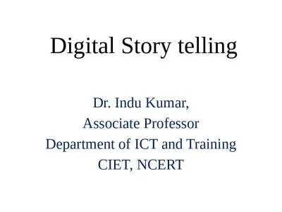 Digital Story telling Dr.