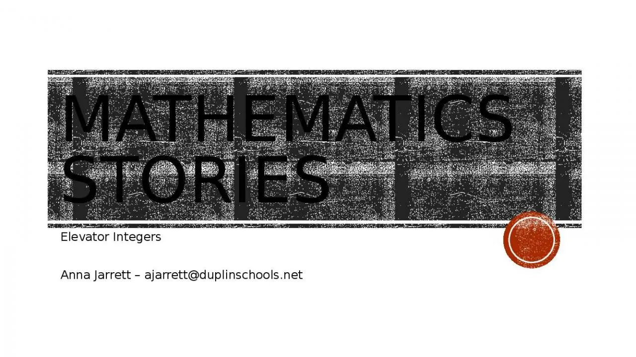 PPT-Mathematics stories Elevator Integers