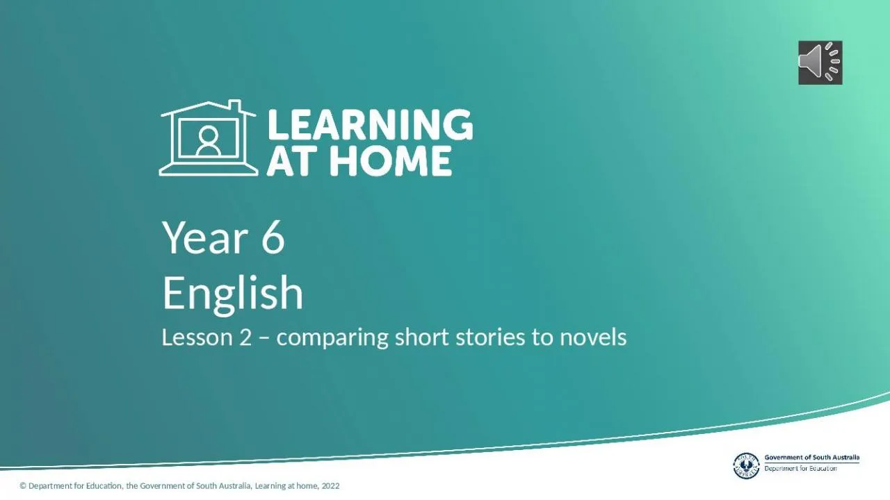 PPT-Year 6 Lesson 2 – comparing short stories to novels