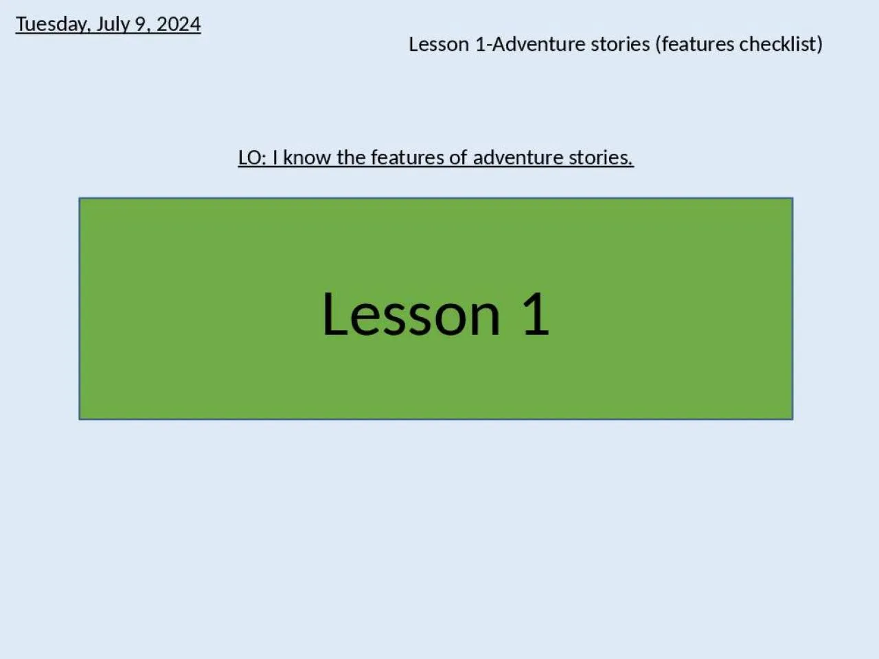 PPT-Lesson 1 Tuesday, January 19, 2021