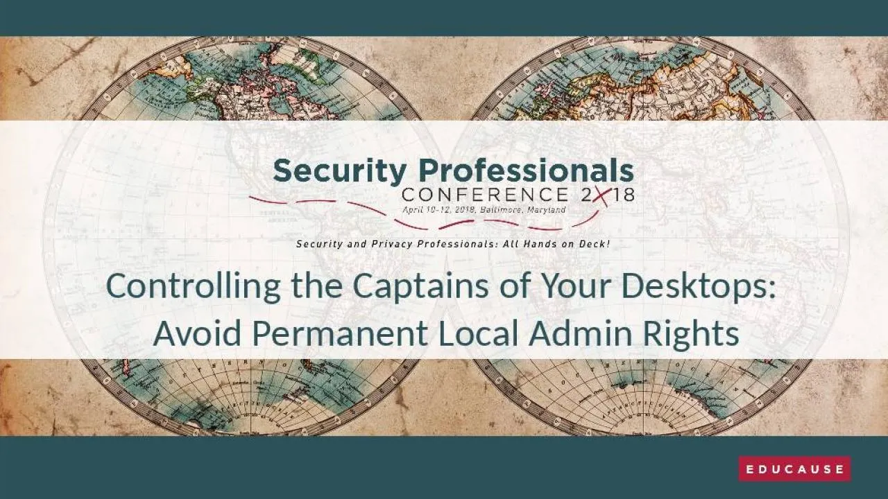 PPT-Controlling the Captains of Your Desktops: