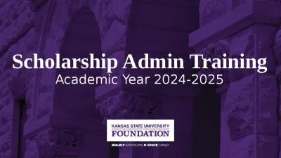 Scholarship Admin Training