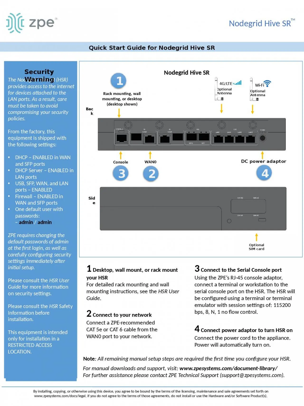 PPT-The Nodegrid Hive SR (HSR) provides access to the internet for devices attached to the