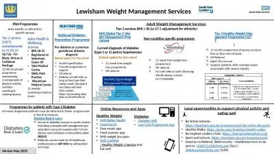 Lewisham Weight Management Services