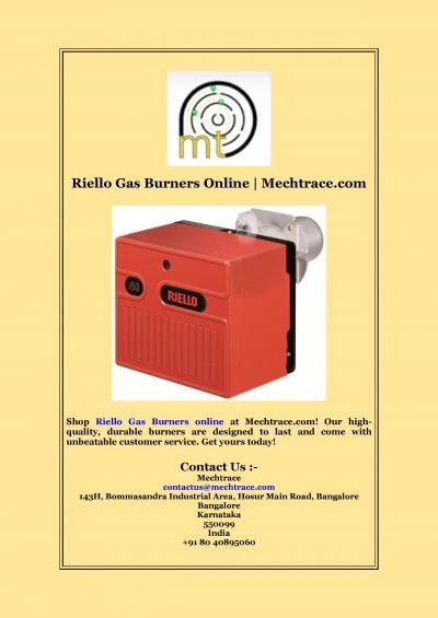 Riello Gas Burners Online | Mechtrace.com