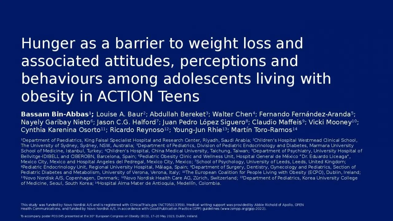 PPT-Hunger as a barrier to weight loss and associated attitudes, perceptions and behaviours