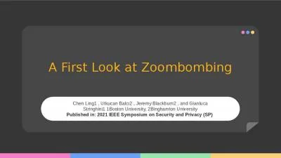 A First Look at Zoombombing