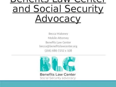 Benefits Law Center and Social Security Advocacy