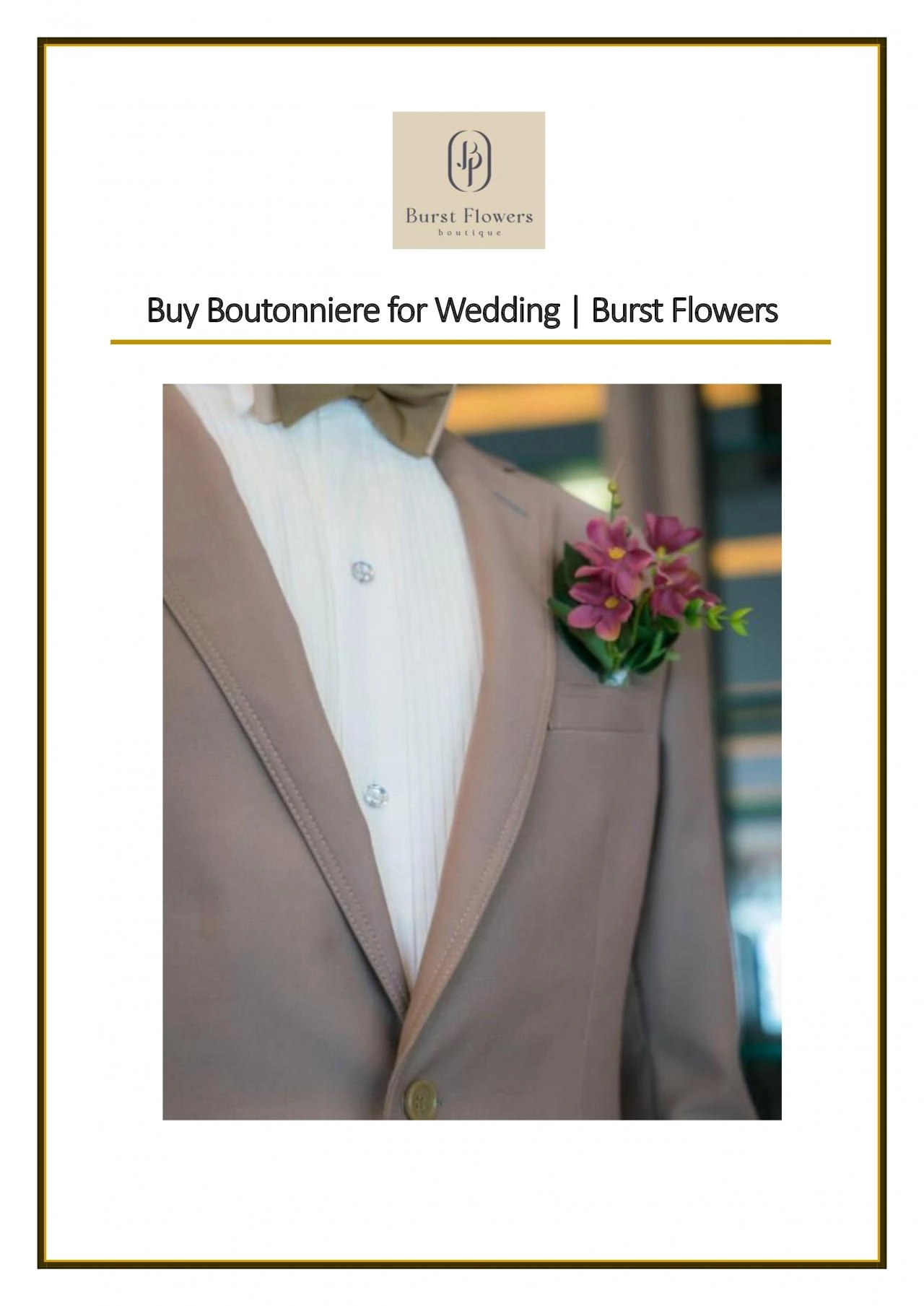 PDF-Buy Boutonniere for Wedding | Burst Flowers