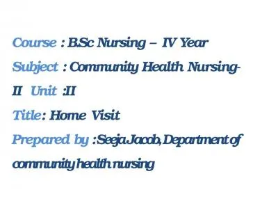 Course  :  B.Sc  Nursing