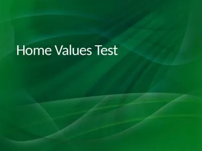 Home Values Test Home Values Test