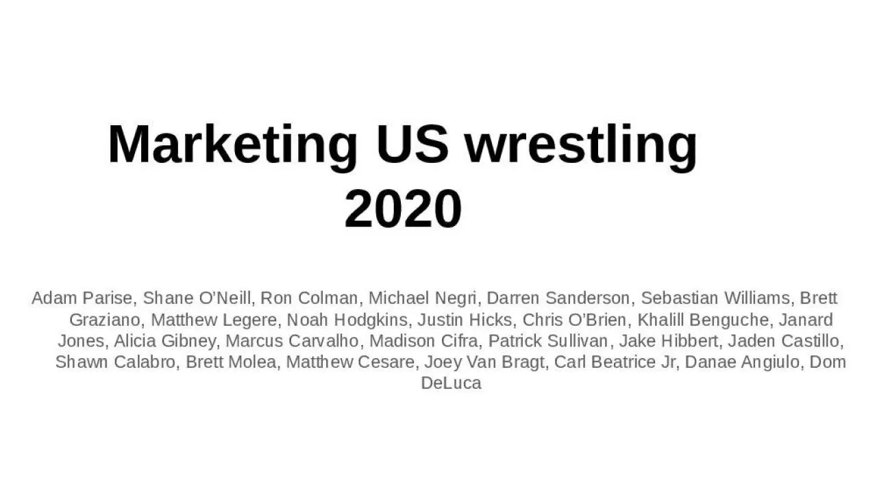 PPT-Marketing US wrestling 2020