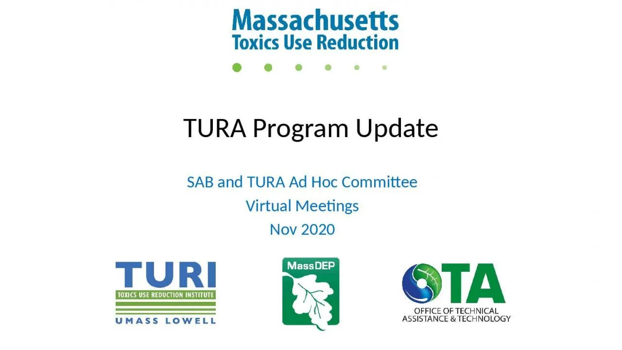 PPT-TURA Program Update SAB and TURA Ad Hoc Committee