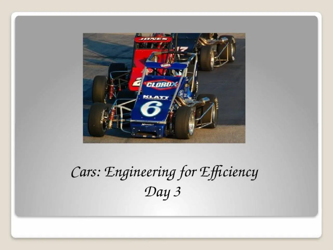 PPT-Cars: Engineering for Efficiency