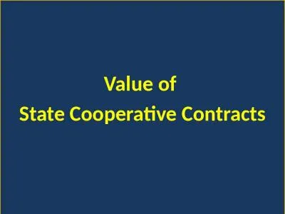 Value of  State Cooperative Contracts