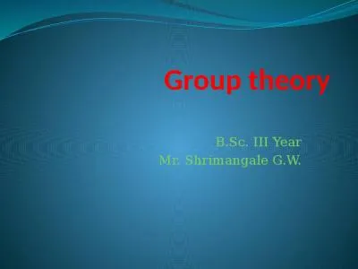 Group theory B.Sc . III