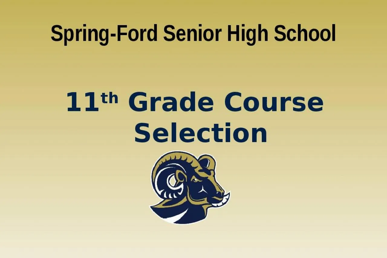 PPT-Spring-Ford Senior High School