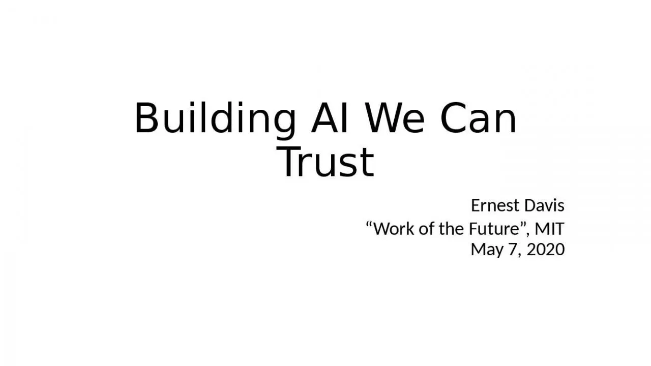 PPT-Building AI We Can Trust