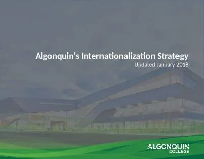 Algonquin’s Internationalization