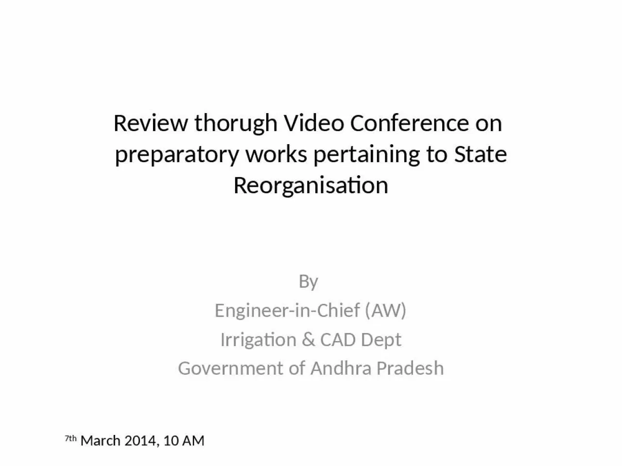 PPT-Review thorugh Video Conference on