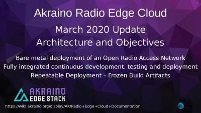 Akraino Radio Edge Cloud