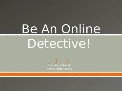 Be An Online Detective!