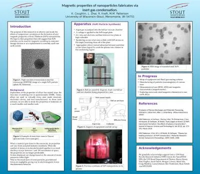 Magnetic properties of nanoparticles fabricates via