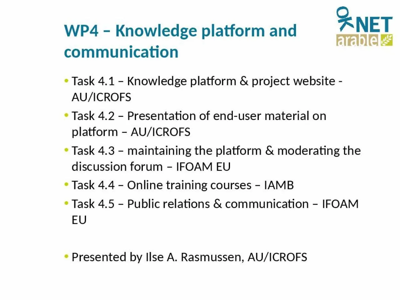 PPT-WP4 – Knowledge platform and communication