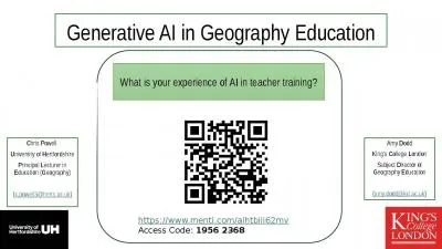 Generative AI in Geography Education