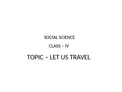 SOCIAL  SCIENCE CLASS – IV