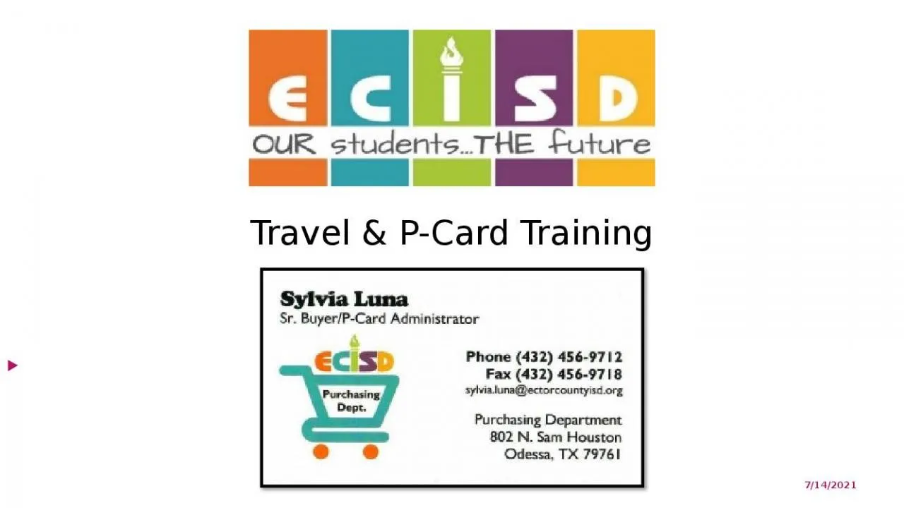 PPT-Travel & P-Card Training