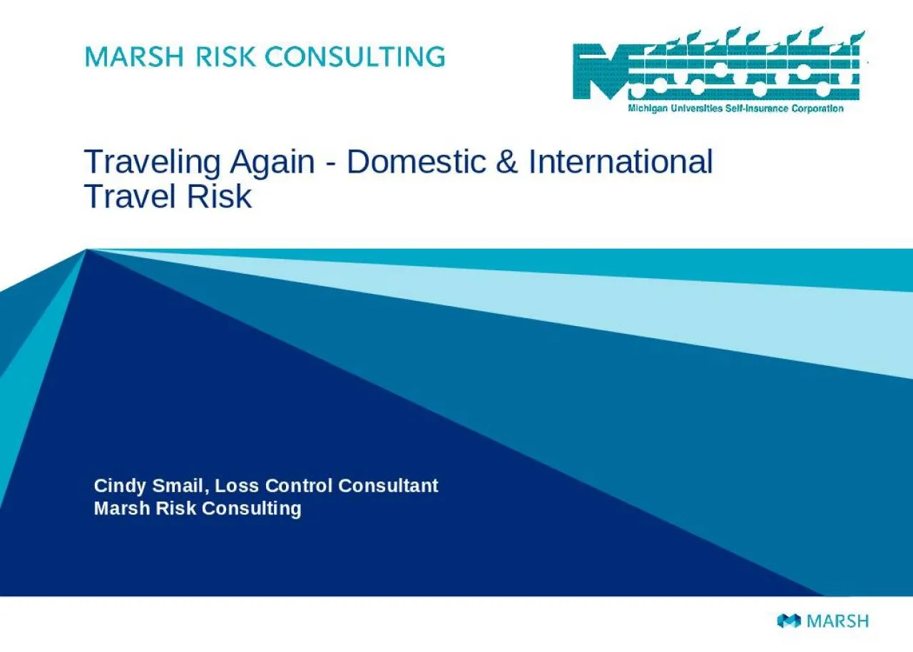 PPT-Traveling Again - Domestic & International