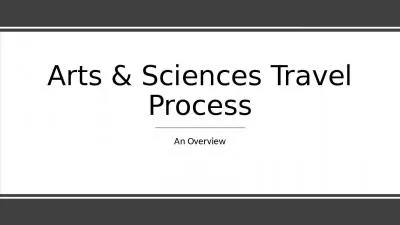 Arts & Sciences Travel Process