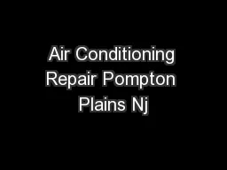 Air Conditioning Repair Pompton Plains Nj