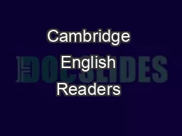 Cambridge English Readers 