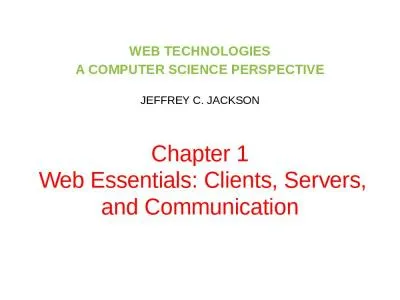 Chapter 1  Web Essentials: Clients, Servers, and Communication