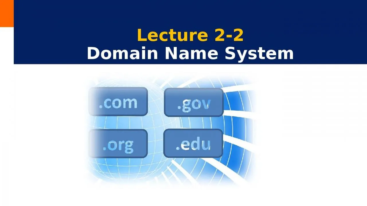 PPT-Lecture 2-2 Domain Name System