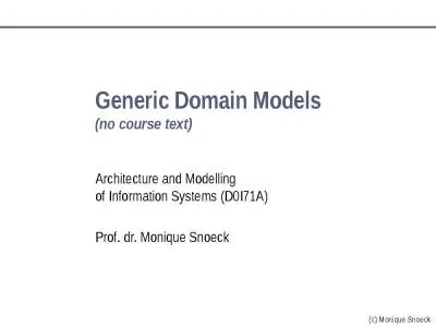 Generic  Domain  Models