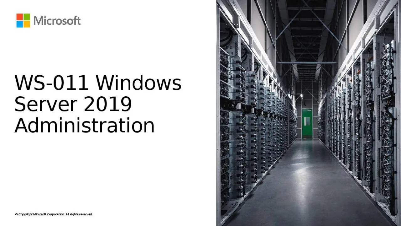 PPT-WS-011 Windows Server 2019 Administration