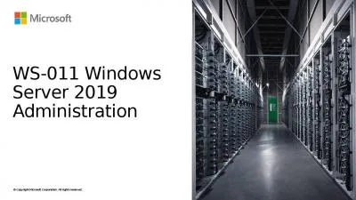 WS-011 Windows Server 2019 Administration