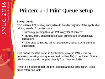 Printerc  and Print Queue Setup