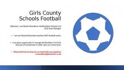 Girls County Schools Football