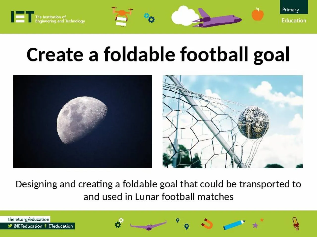 PPT-Create a foldable football goal