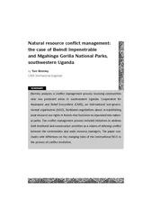 Natural resource conflict management:the case of Bwindi Impenetrable a